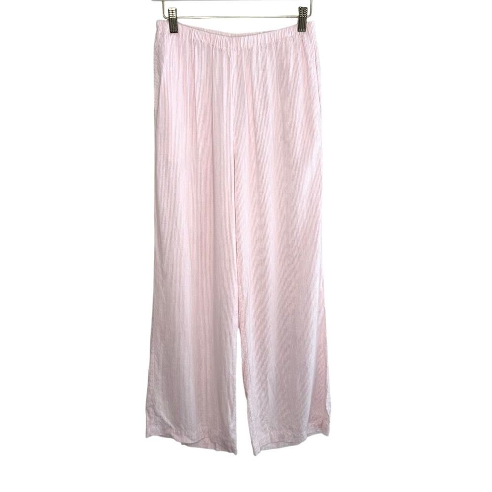 SOLAI Pink & white stripe pant size small rayon